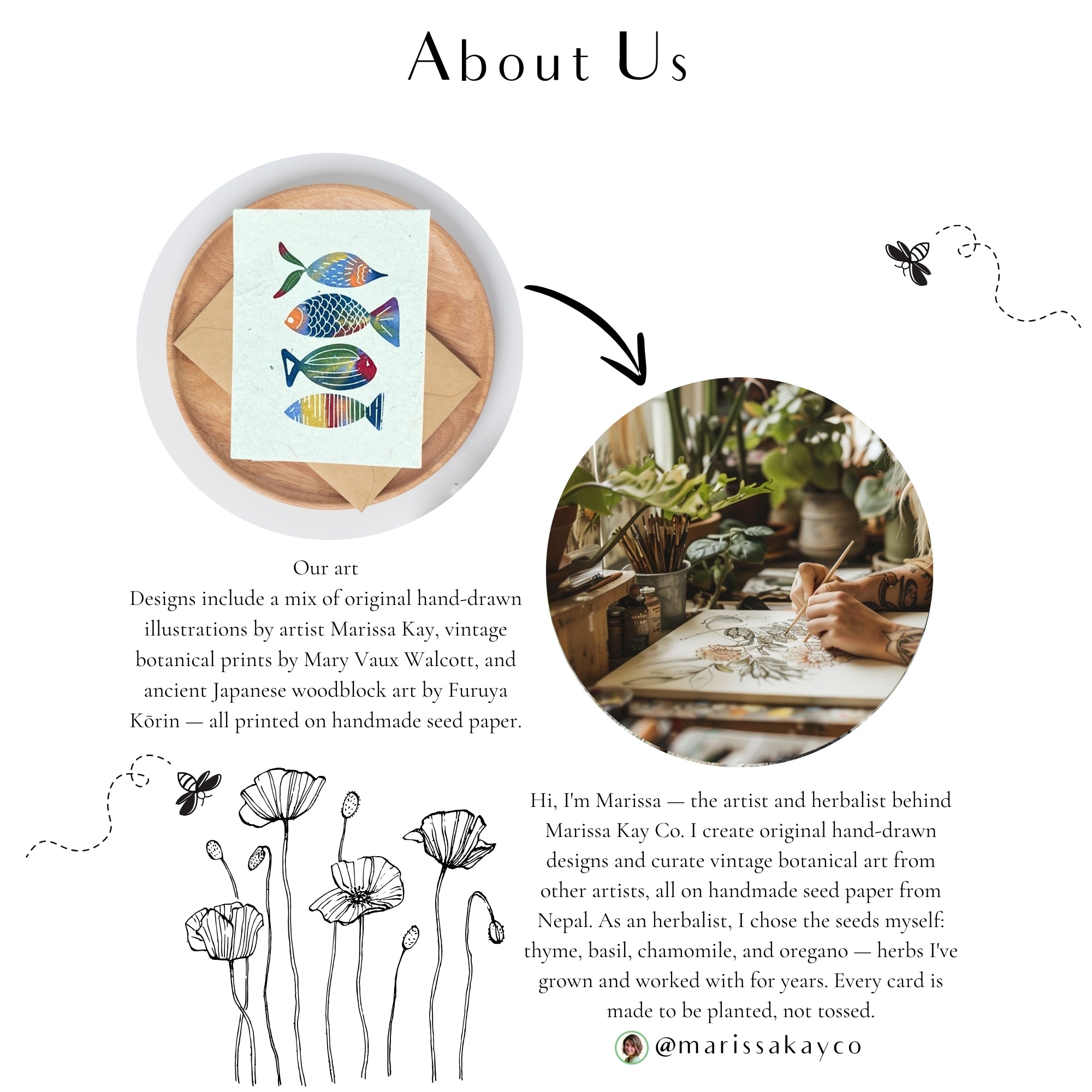 Happy Holidays Cards + Personal Note – Plantable Seed Paper, Holiday Assortment – 6-Pack