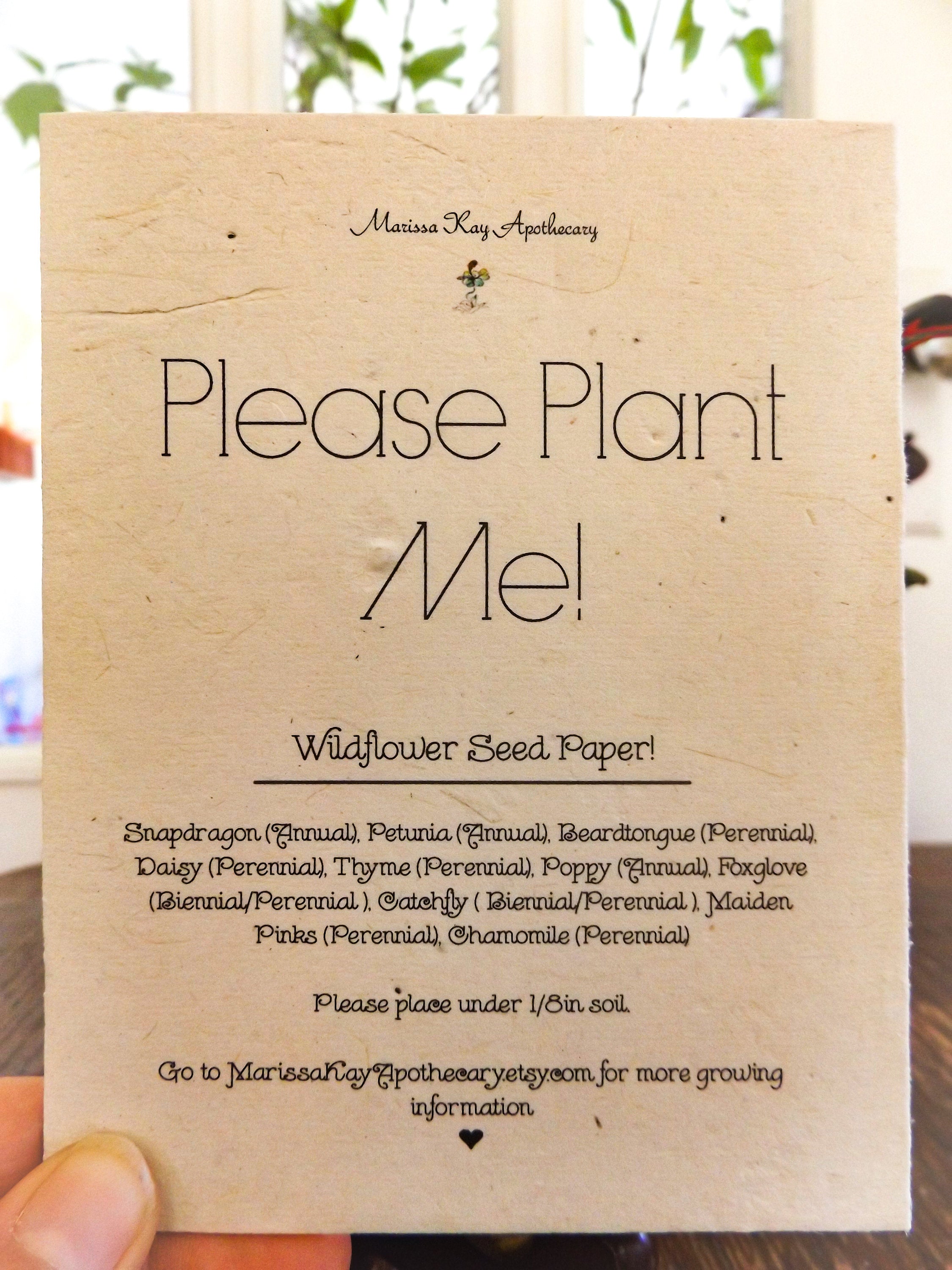 Happy Birthday Plantable Seed Card || WIldflower Seed Paper || Supports Women || Eco- Friendly