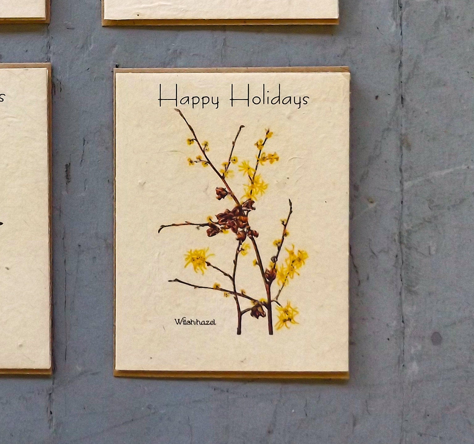 Happy Holidays Card || Wildflower Seed Paper || Zero Waste || Witch-hazel || Eco-friendly || Supports Women in Nepal