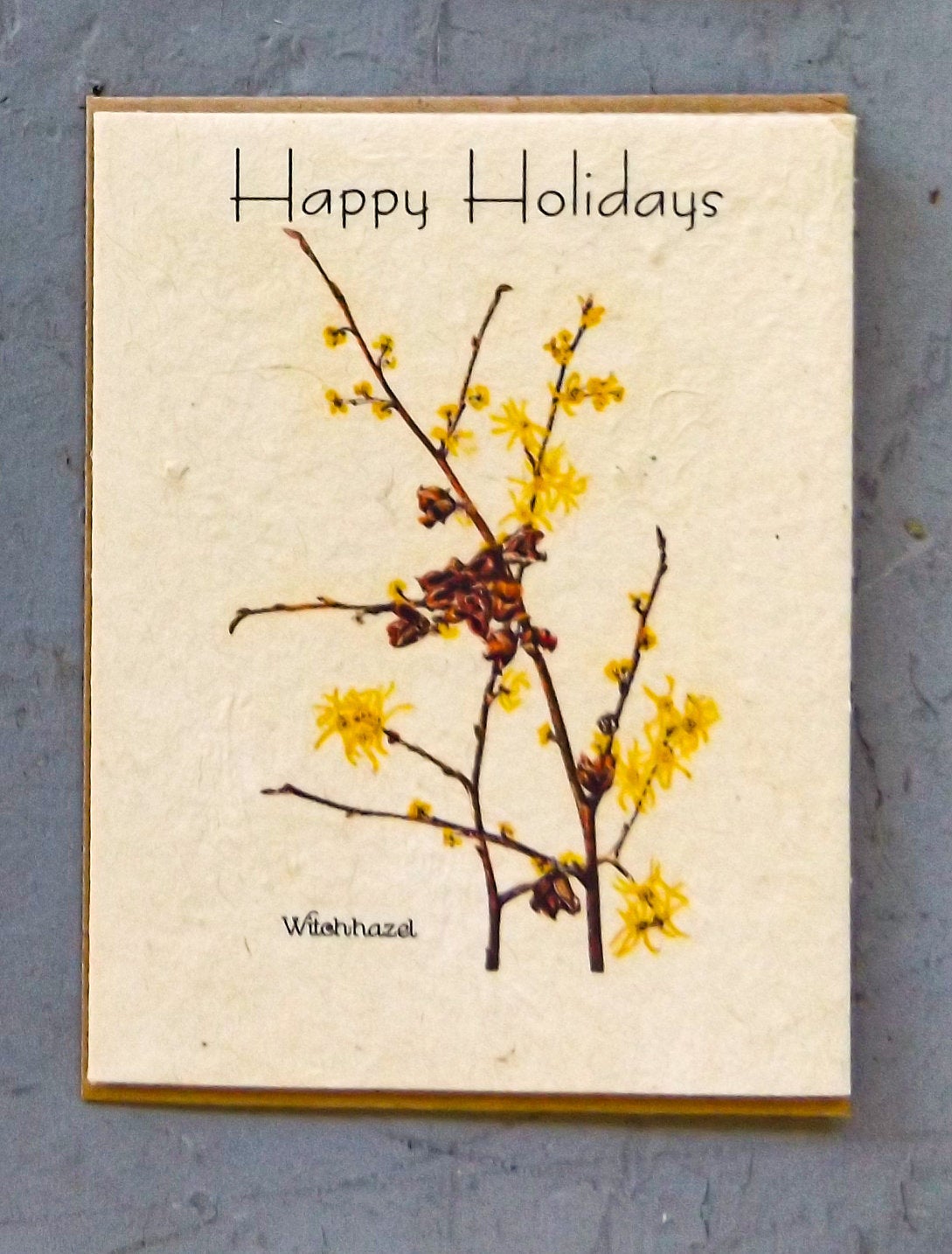 Happy Holidays Card || Wildflower Seed Paper || Zero Waste || Witch-hazel || Eco-friendly || Supports Women in Nepal