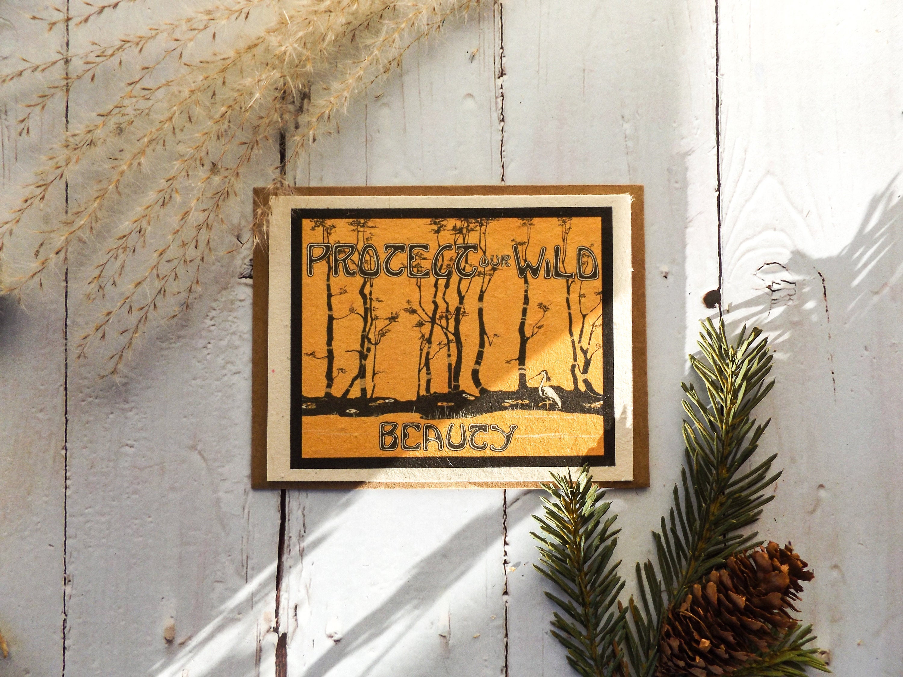 Seed Paper Wisconsin Conservancy Greeting Card || Portion Of Proceeds Go To The Wisconsin Historical Society || Eco-friendly || Supports Women in Nepal