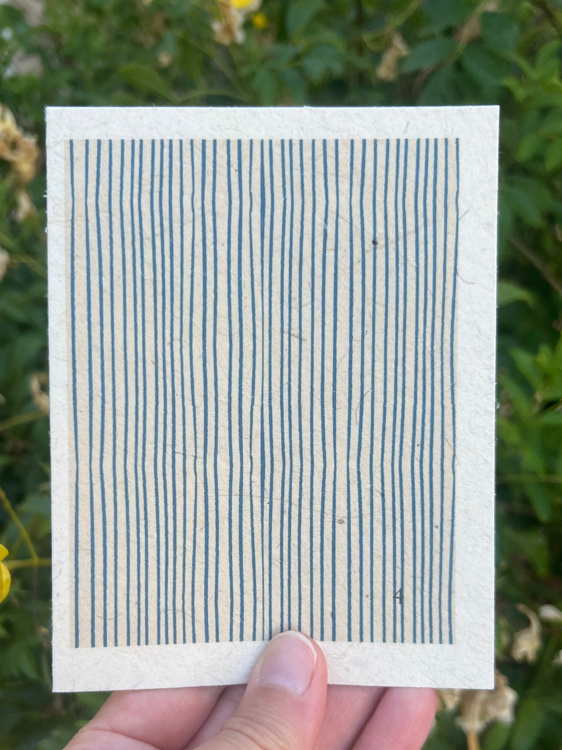 seed paper greeting card with stripes