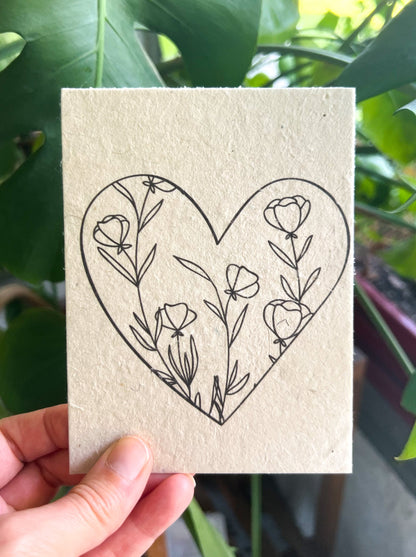 Botanical Plantable Seed Card || Zero Waste || Supports Women || Eco-friendly || MVW61