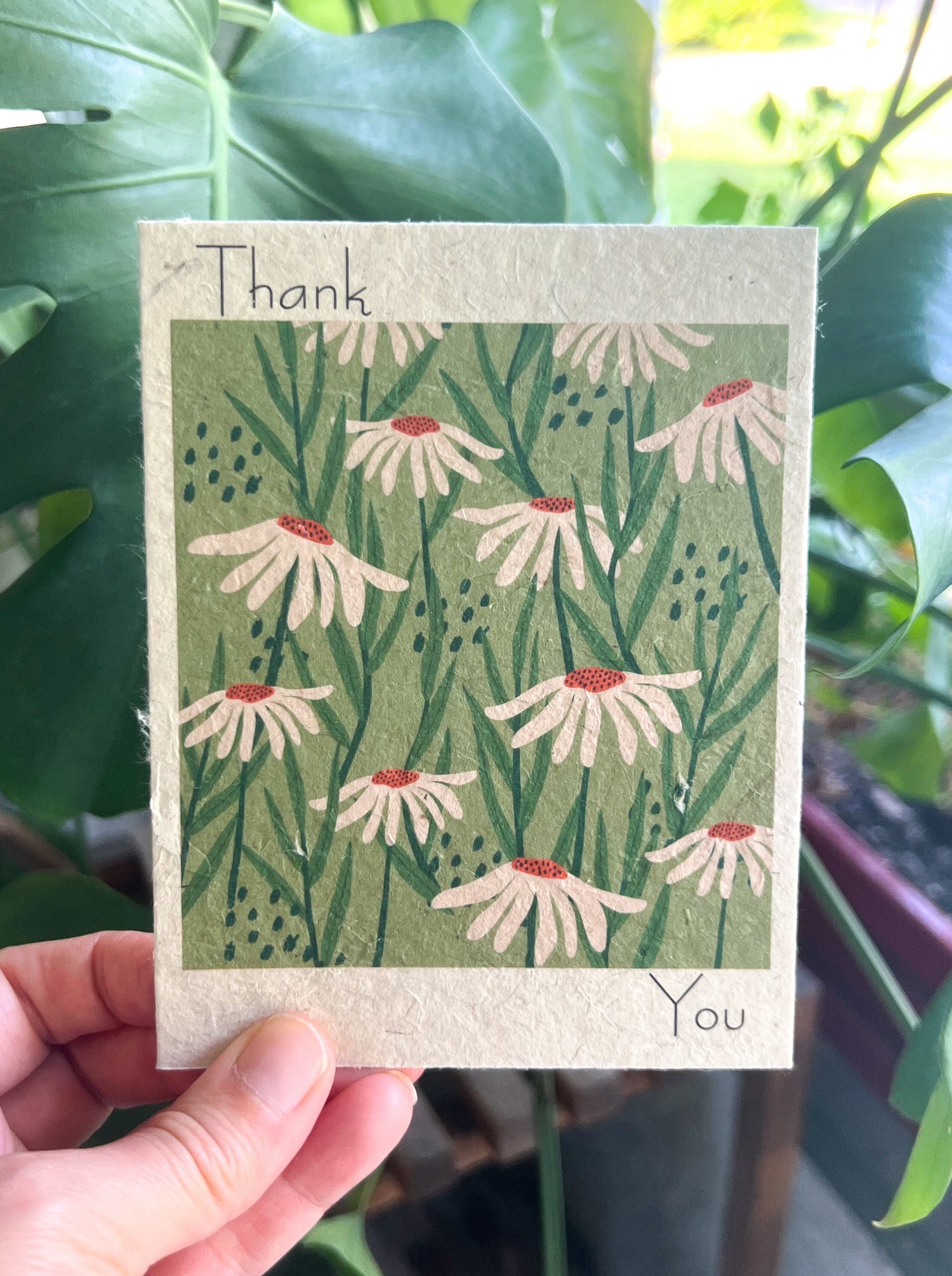 flower seed thank you cards Botanical Art Plantable Thank You Greeting Card on Handmade Seed Paper – Marissa Kay Co