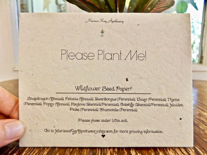 Plantable Seed Cards || Wildflower Seed Paper || Eco-Friendly || Supports Women In Nepal