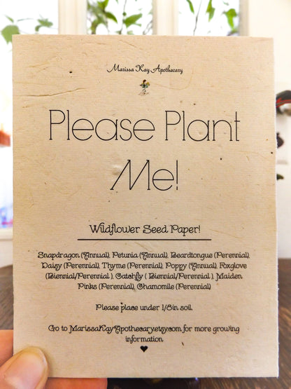 Happy Birthday Plantable Seed Card || WIldflower Seed Paper || Supports Women || Eco- Friendly