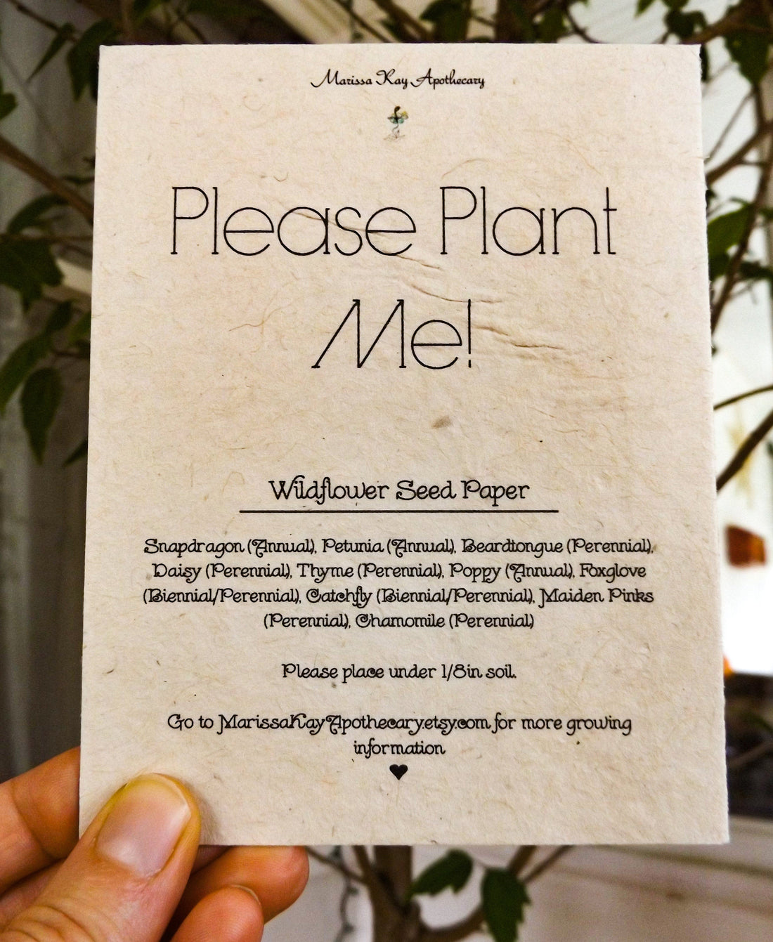 Plantable Seed Cards || Supports Women In Nepal || Wildflower Seed Paper || Tree Free || Wild Sweet Crab