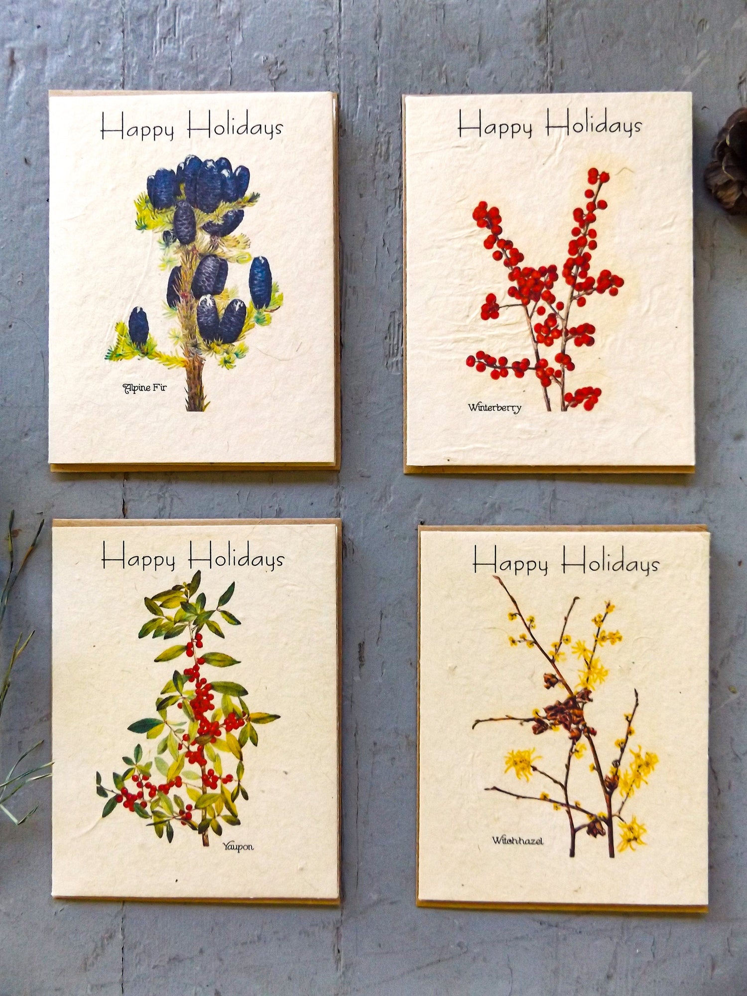 Happy Hygge Holiday Seed Cards || Variety Pack || Wildflower Seed Paper || Zero Waste Gift || Supports Women || Eco-friendly