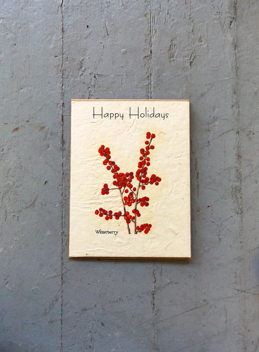 Happy Holidays Plantable Card || Wildflower Seed Paper || Supports Women || Eco-Friendly || Winterberry