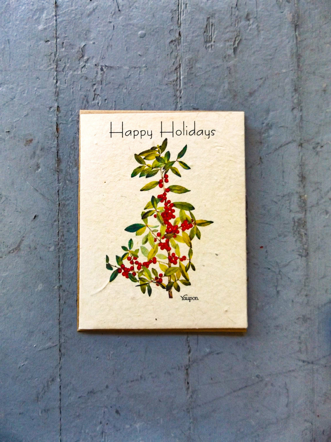 Plantable Happy Holidays Card || Supports Women || Wildflower Seed Paper || Eco-Friendly || Yaupon