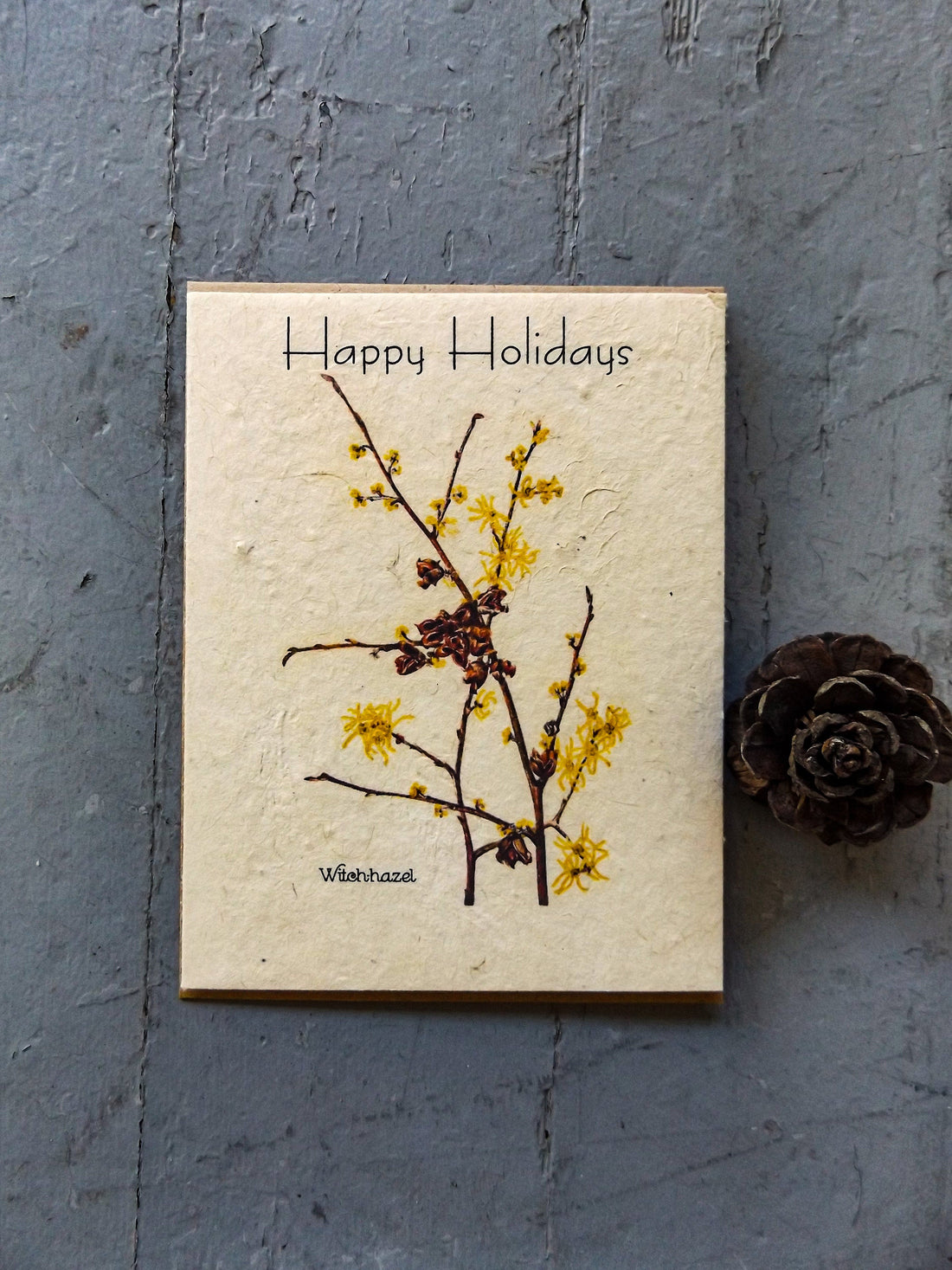 Happy Holidays Card || Wildflower Seed Paper || Zero Waste || Witch-hazel || Eco-friendly || Supports Women in Nepal