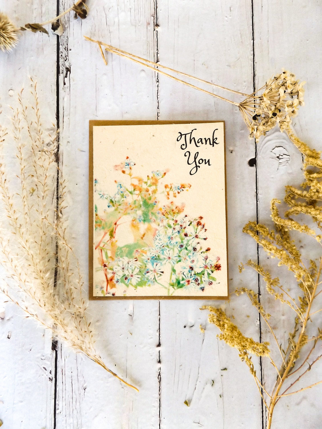 PLANTABLE Thank You Cards || Supports Women In Nepal || Wildflower Seed Paper || Hand Drawn