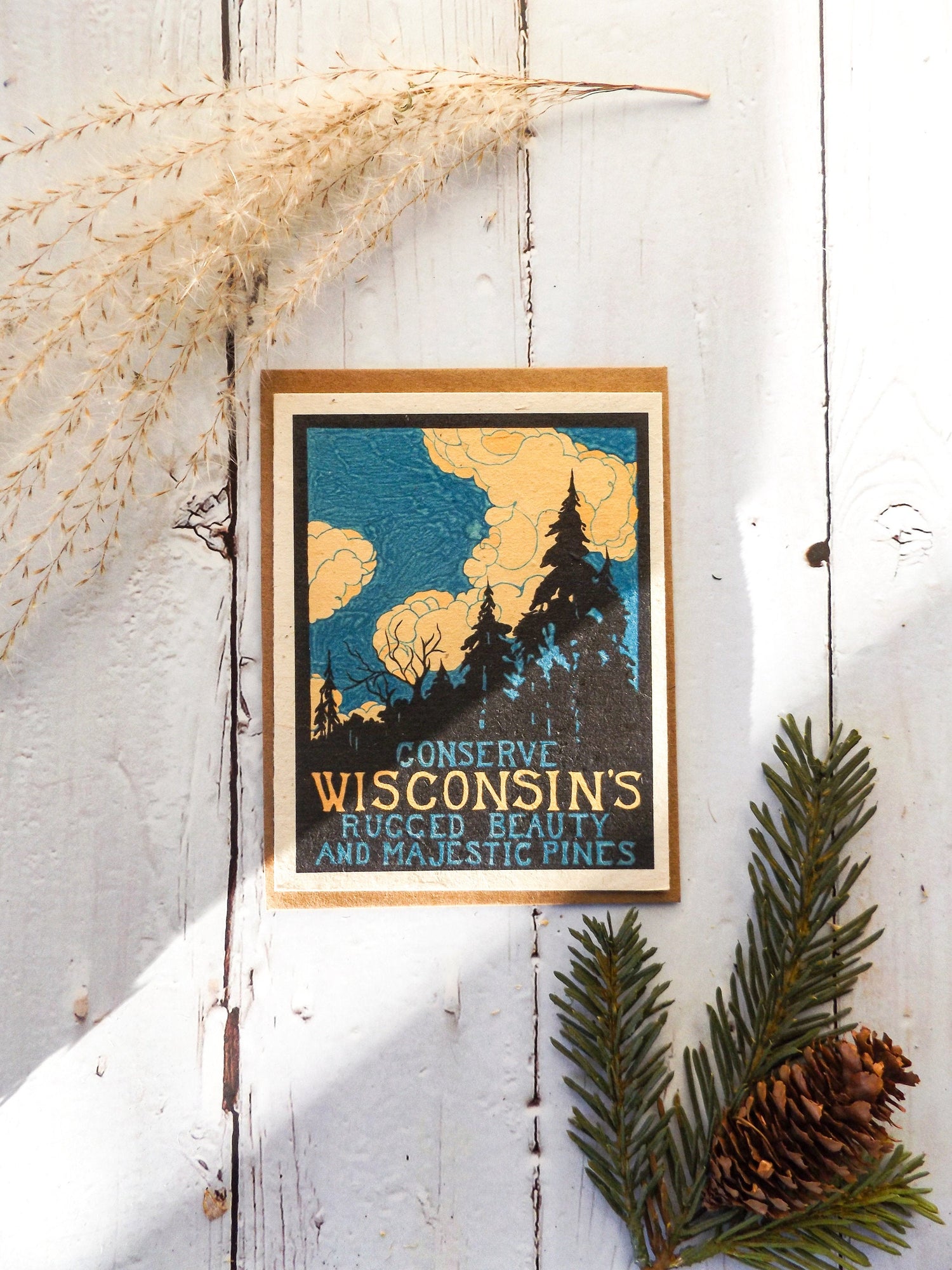 Seed Paper Wisconsin Conservancy Greeting Card || Portion Of Proceeds Go To The Wisconsin Historical Society || Eco-friendly || Supports Women in Nepal